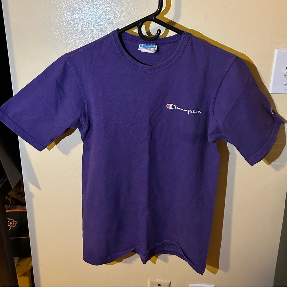 purple champion t shirt